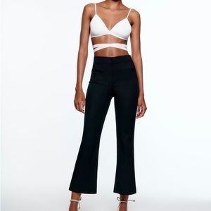 Zara MINI FLARE PANTS BLACK - REF. 7385/450